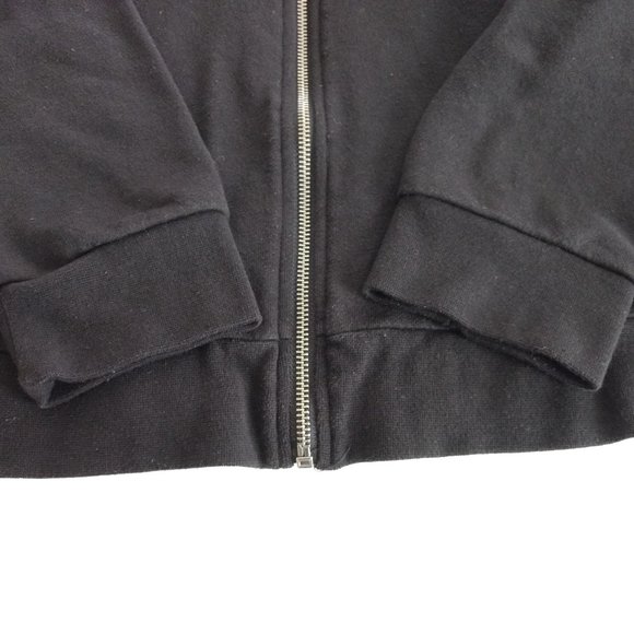 21 MEN Sweater Jacket Men's L Black Gray Full Zip Mock Neck - Picture 5 of 9